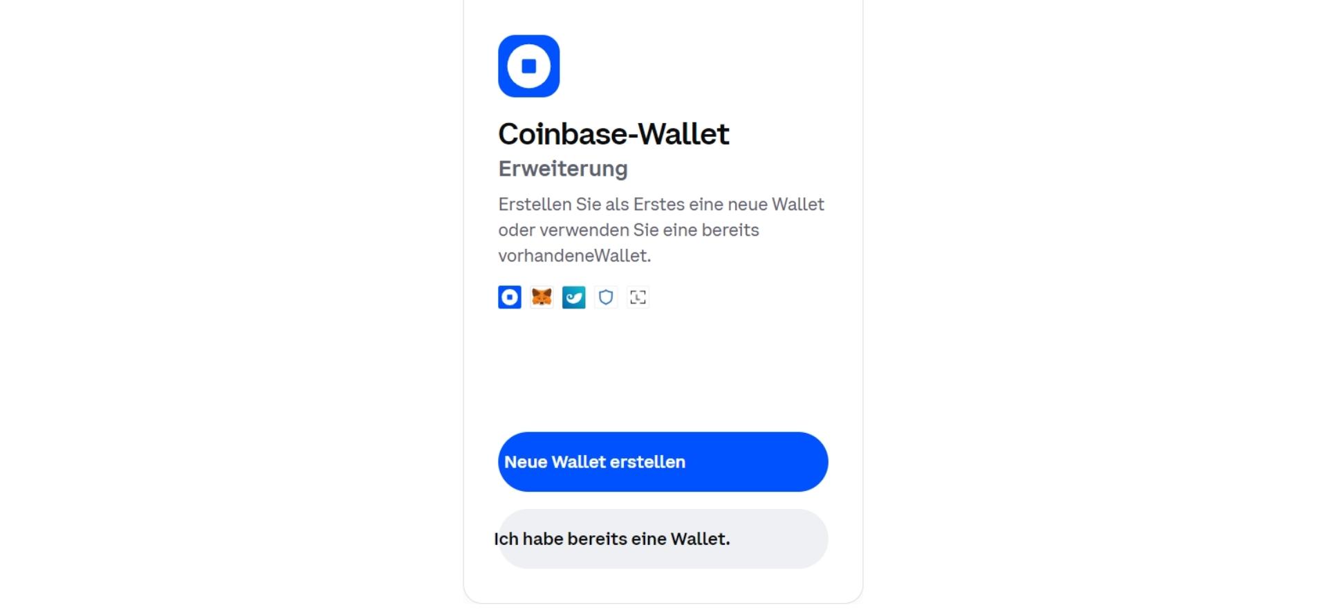 Wallet erstellen