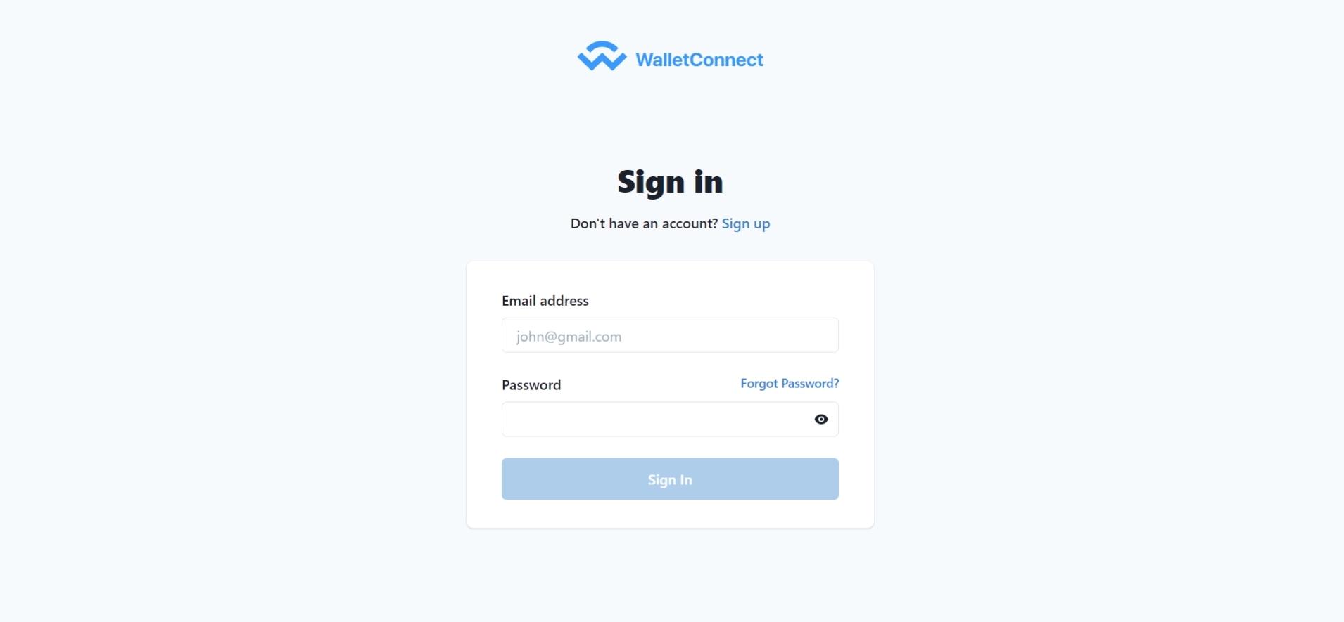 WalletConnect login