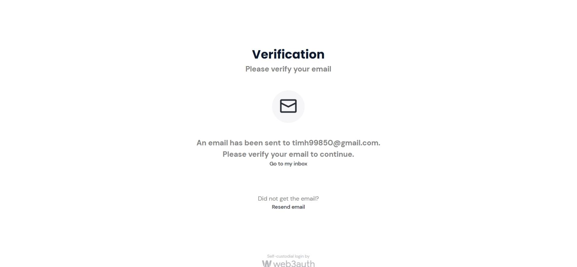 Verify email