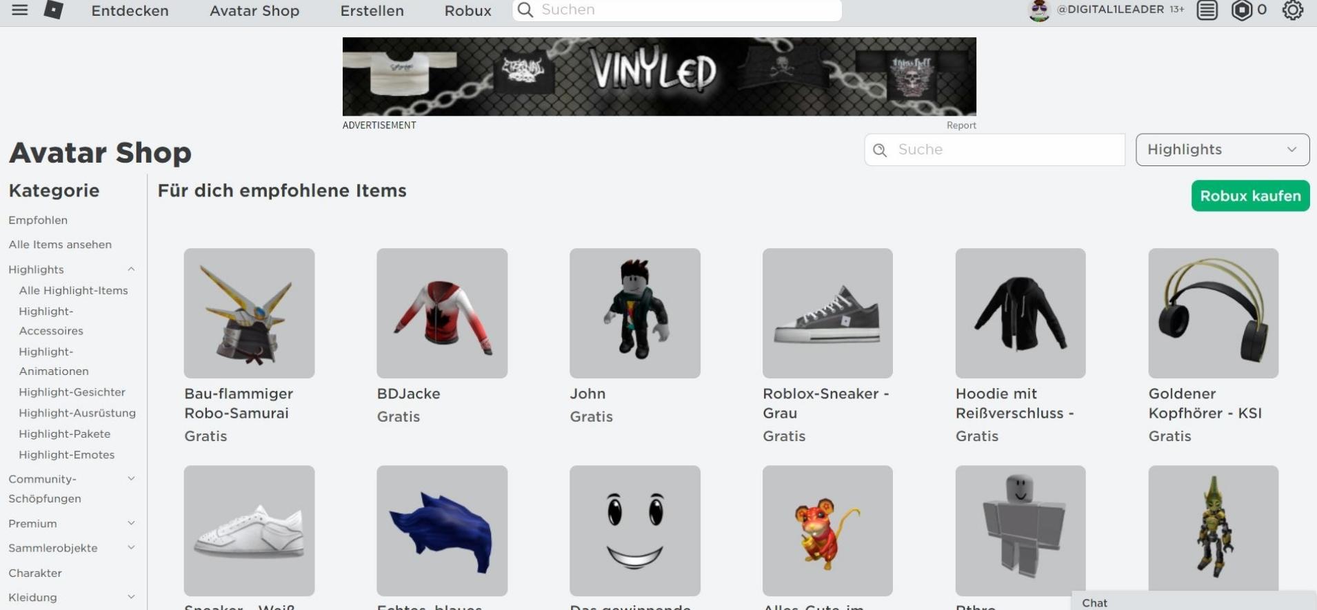 Roblox Avatar Shop