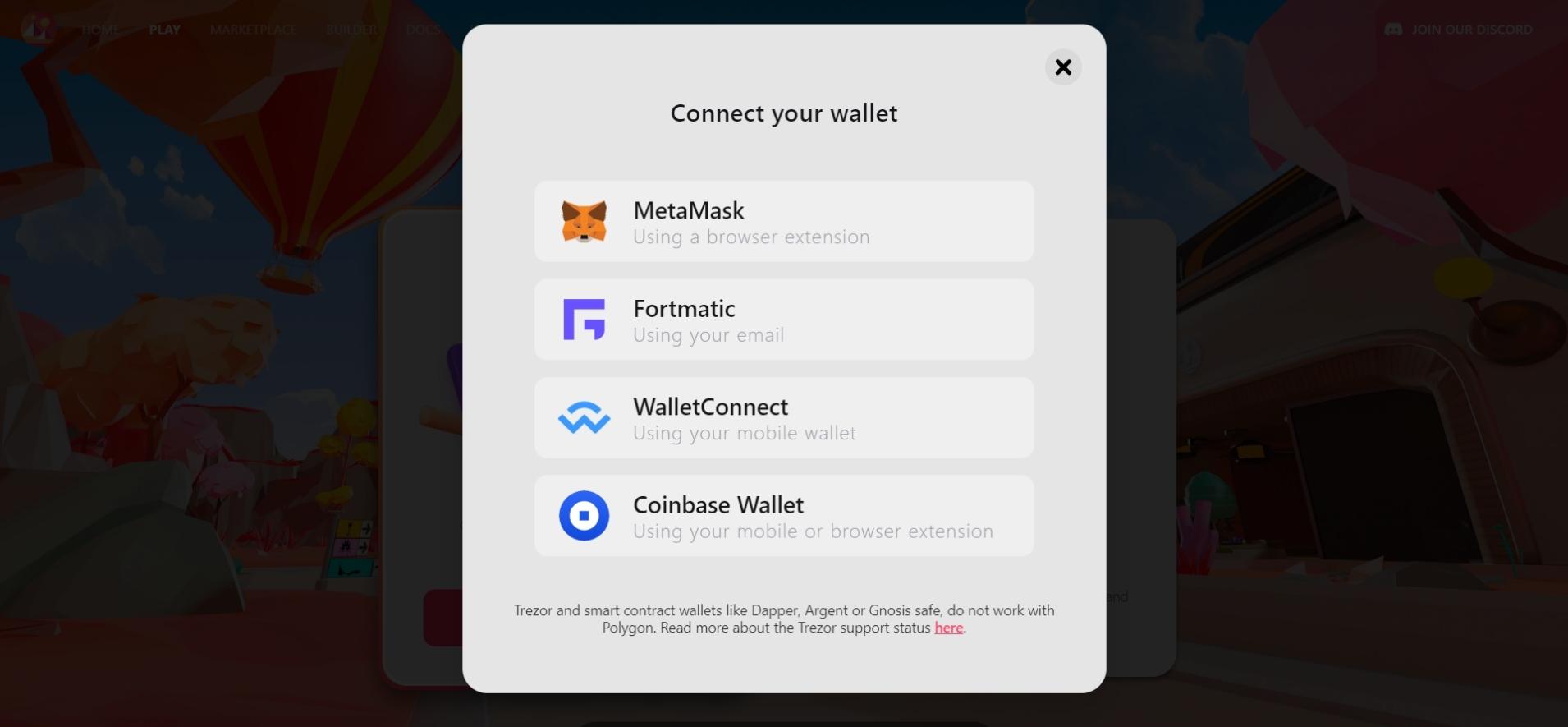 Select wallet